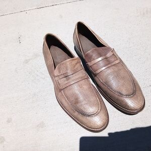 Rossini Taupe Slip-On Loafers with Vintage Appeal New